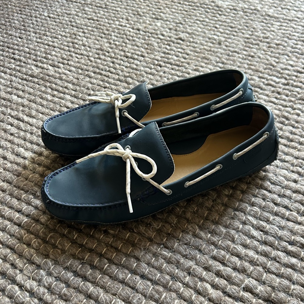 Cole Haan Navy Blue Camp Moccasin Loafers Slip On Shoes
